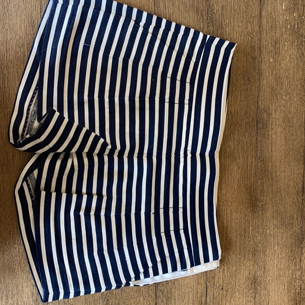 Riviera style stripe JCrew Bermuda shorts